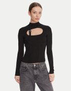 Versace Jeans Couture Bluză cu gât 79HAFM16 CMH23 Slim Fit