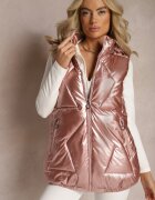 6&8 fashion Vestă Rozalie cu Matlasare Geometrică și Glugă Lucide