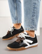 888 Adidași negru-alb în stilul tenisilor iconici cu șireturi duble Nilaviela