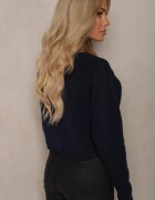 acajo Cardigan bleumarin cu nasturi cu lână Evelinae