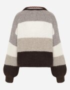 acajo Cardigan cu lână vâscoză și bumbac cu eșarfă decorativă la gât Rosalindda Bej