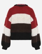 acajo Cardigan cu lână vâscoză și bumbac cu eșarfă decorativă la gât Rosalindda Roșu
