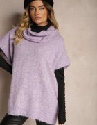 acajo Maletă Violet cu Mânecă Scurtă cu Croi Liliac Miadorae