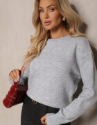 acajo Pulover Albastru deschis cu amestec de lână Torissia