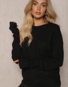 acajo Pulover clasic negru cu adaos de lână Parilaine