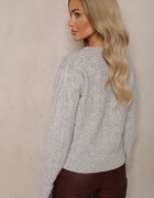 acajo Pulover gri deschis în stil clasic cu model în relief Deriel