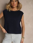 acajo Vestă tricotată bleumarin cu lână Zenzeki