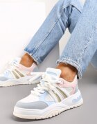  Adidași Alb-Albaștri cu Talpă Groasă cu Sclipici Lenema
