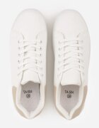  Adidași Alb-Bej Cu șireturi cu talpă plată cu inserție modernă Zanelih