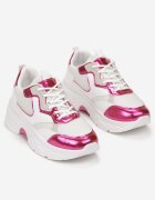  Adidași Alb-Fuchsia cu talpă groasă cu inserții perforate Lanya