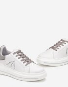  Adidași Alb-Gri cu Pietre stras cu Talpă Groasă Nicala