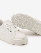  Adidași Alb-Negru cu gleznă înaltă pe platformă Longana