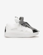  Adidași Alb-Negru cu Șiret Decorativ și Aplicație pe Limbă Cristen