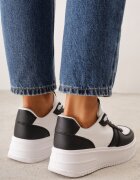  Adidași Alb-Negru cu șireturi cu talpă groasă Salsabil