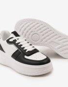  Adidași Alb-Negru cu șireturi cu talpă groasă Salsabil