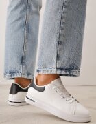  Adidași Alb-Negru Cu șireturi Cu talpă plată Cu o inserție modernă Zanelih