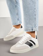  Adidași Alb-Negru în Stil Tenis cu Benzi Eleaniria
