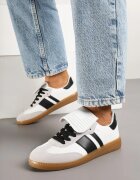  Adidași Alb-Negru în stil teniși cu manșetă întoarsă Aveloren