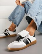  Adidași Alb-Negru în stil teniși cu manșetă întoarsă Aveloren