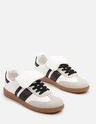  Adidași Alb-Negru în stil teniși cu manșetă întoarsă Aveloren