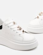  Adidași Alb-Negru pe Talpă Groasă Celessi