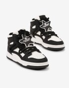  Adidași Alb-Negru Plati până la gleznă Decorați cu o stea Saveline