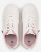  Adidași Alb-Roz cu platformă cu inserție transparentă și fermoar cu inscripții Valentinae