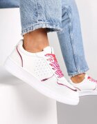  Adidași Alb-Roz cu Șireturi Colorate și Inserții Metalice Lania