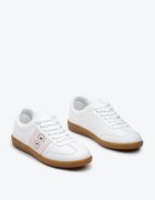  Adidași Alb-Roz cu talpă plată cu șireturi și inserție decorativă Drukesti