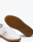  Adidași Alb-Roz cu talpă plată cu șireturi și inserție decorativă Drukesti