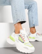  Adidași Alb-Verzi în Stil Streetwear pe Talpă Reliefată Nelasea