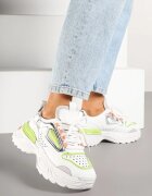  Adidași Alb-Verzi în Stil Streetwear pe Talpă Reliefată Nelasea