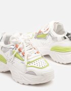  Adidași Alb-Verzi în Stil Streetwear pe Talpă Reliefată Nelasea
