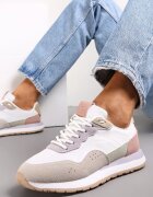  Adidași Alb-Violet Decorați Cu inserții Din imitație de piele Fayela