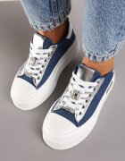  Adidași Albaștri Casual pe Platformă decorați cu Zirconii și Inserții Metalice Primaria