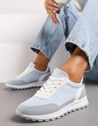  Adidași Albaștri cu șireturi deasupra gleznei Kiea