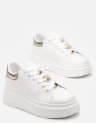  Adidași Albi-Aurii cu Talpă Groasă Celessi