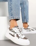  Adidași Albi cu model leopard Doridi
