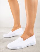  Adidași Albi cu Perforații pe Carâmb Elastic Helsedi