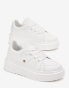  Adidași Albi cu Talpă Groasă sub Gleznă Alisis