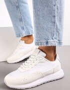  Adidași Albi Decorați cu Inserții din Imitație de Piele Fayela