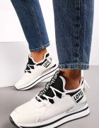  Adidași Albi pe Platformă cu Inserție Metalică Constony