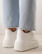  Adidași Albi pe Platformă Decorați cu Perforații Eleainna