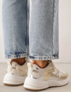  Adidași Aurii Cu șireturi Decorați Cu inserții Din material Eanfla