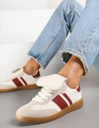  Adidași Bej-Bordeaux în Stil Tenis cu Margine Întoarsă Aveloren