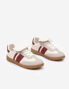  Adidași Bej-Bordeaux în Stil Tenis cu Margine Întoarsă Aveloren