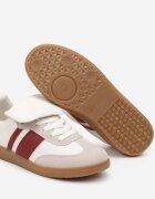  Adidași Bej-Bordeaux în Stil Tenis cu Margine Întoarsă Aveloren