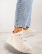  Adidași Bej cu carâmb înalt pe platformă Liciana