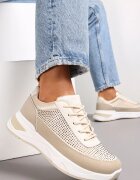  Adidași Bej cu Circonii Mici Hinekle