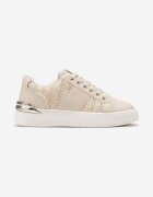  Adidași bej cu șireturi din piele ecologică cu împletitură și inserție metalică Josephina